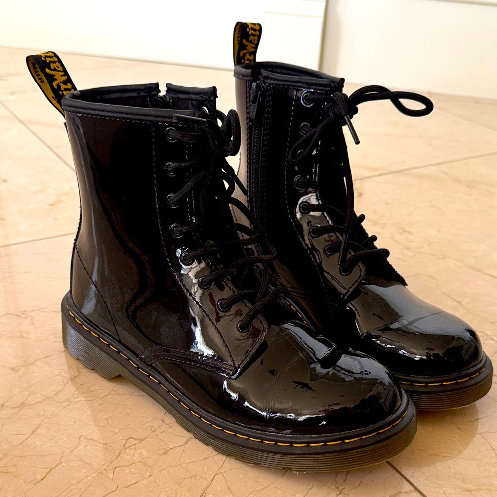 Dr. Martens Glossy Black Lace-Up Boots